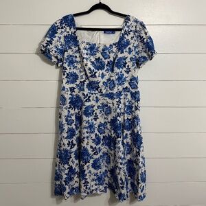 Blue & White Tea Dress